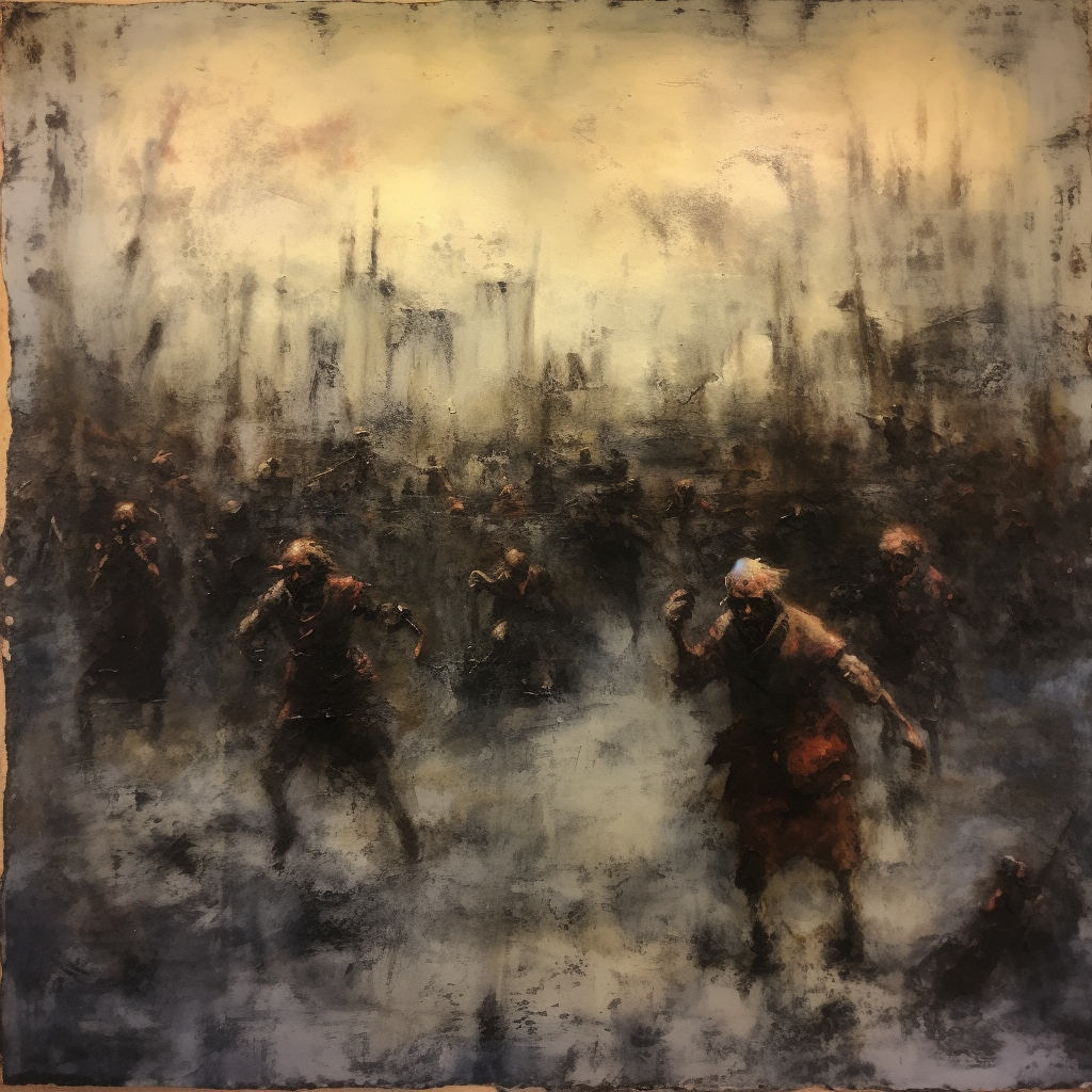 Dark Days - Encaustic Original
